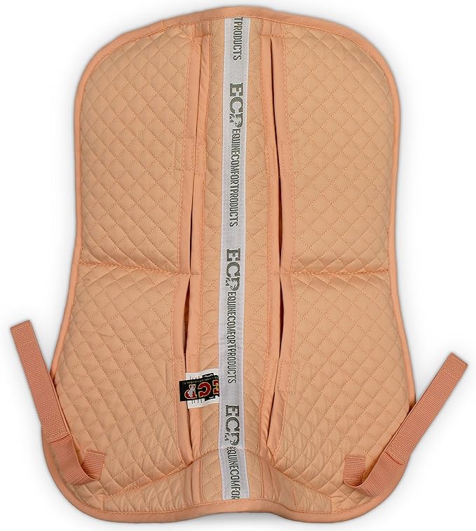 ECP Equine Comfort Products Adjustable Shock Absorbing Memory Foam Half Saddle Pad, Injury Prevention & Pressure Relief, Customizable Fit, Breathable for All Riding Styles