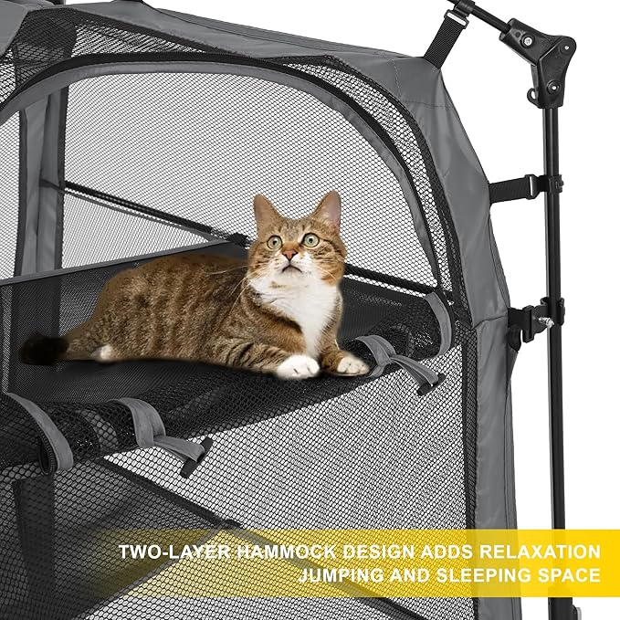 Cat Tower Tent,Outdoor Patio Cat Enclosures with Breathable Mesh,Indoor Playpen Portable Exercise Tent