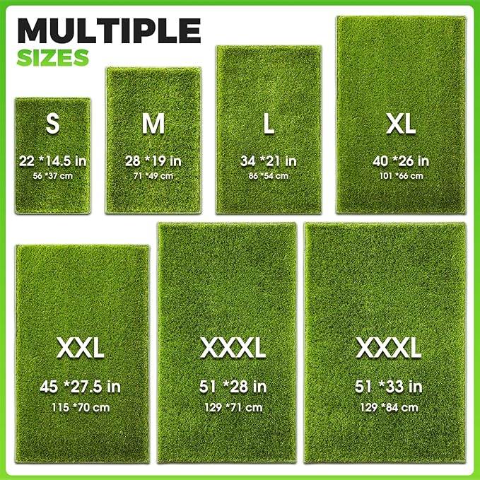 Hompet Artificial Grass for Dogs, 51"x33", Professional Dog Grass Mat, Easy to Clean with Drainage Holes, Potty Training Pad and Replacement Fake Grass Turf, Outdoor Rug Patio Lawn Decoration
