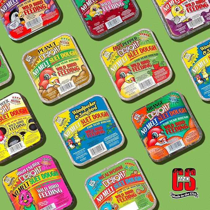 C&S Hot Pepper Delight No Melt Suet Dough 11.75 Ounces, 8 Pack