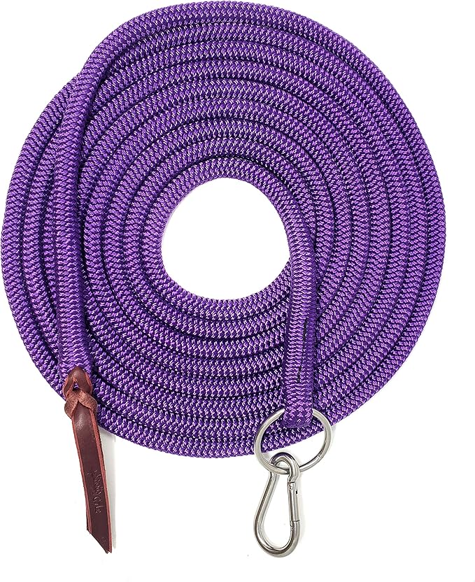 22' Long Line with SS O Ring and Carabiner (Purple)