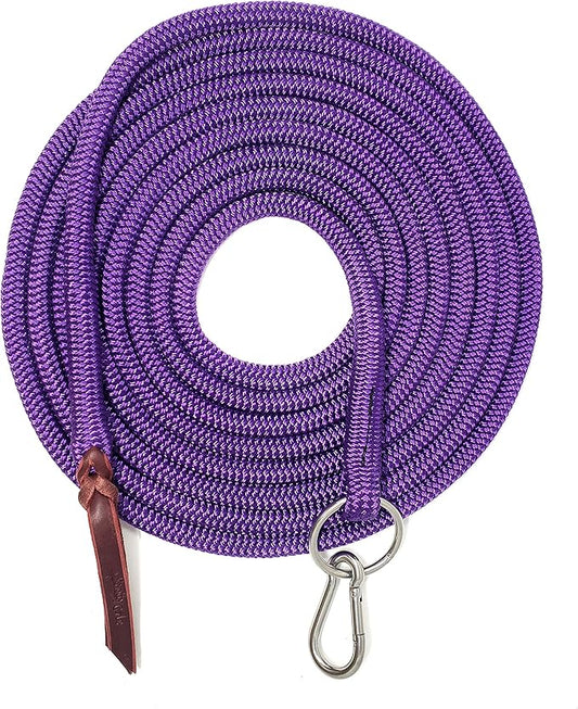 22' Long Line with SS O Ring and Carabiner (Purple)